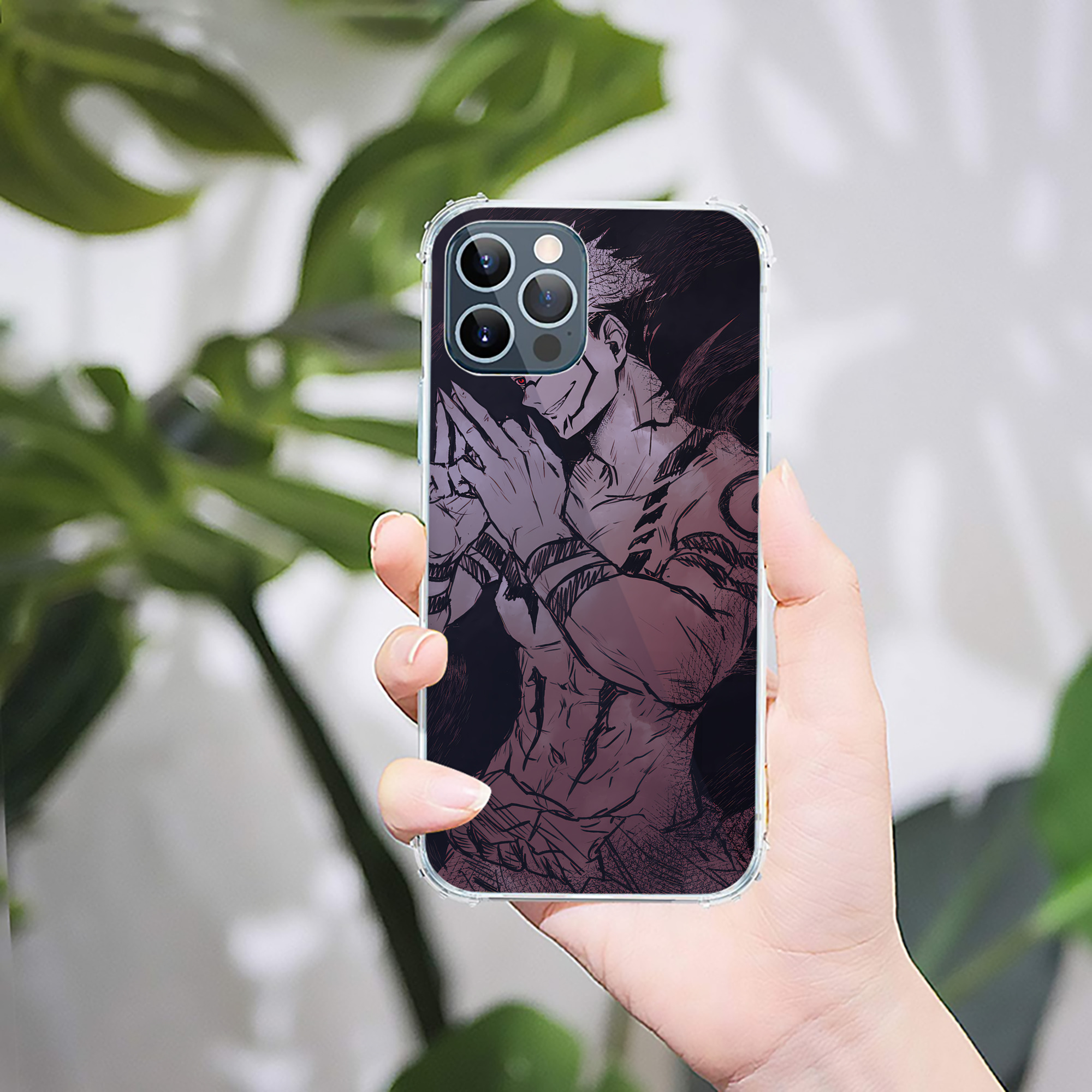 （画像用） 呪術廻戦 Jujutsu Kaisen 【iPhone 12シリーズ対応】透明スマホケース（クリアソフトケース）
